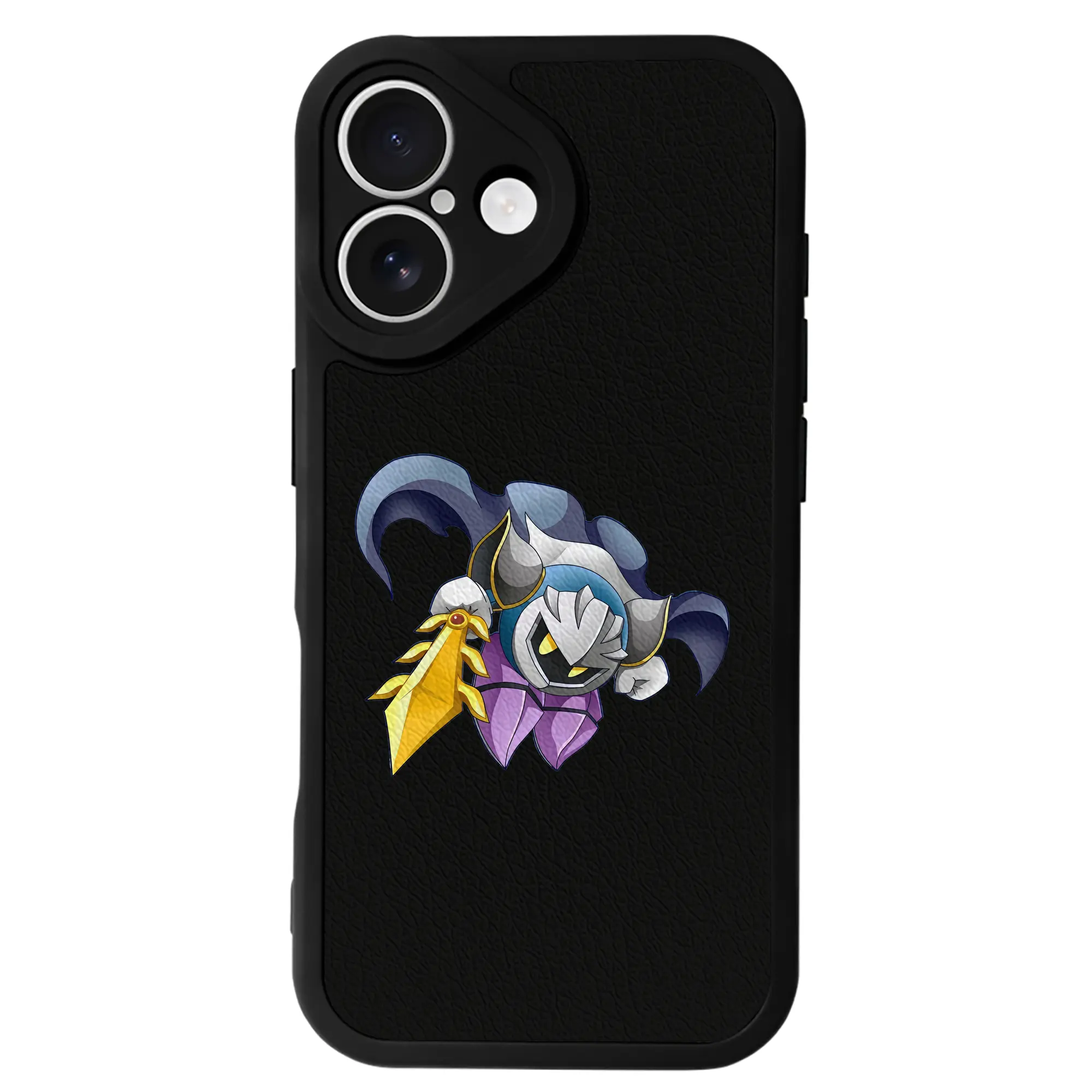 星のカービィ グッズ メタナイト - IPhone 16シリーズ対応 ・ シリコンスマホケース ・ レザー調 ・ 高精度フィット ・ 耐衝撃 ・ ワイヤレス充電対応 ・ 精密カット